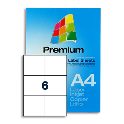 6 Labels per A4 sheet - EL6