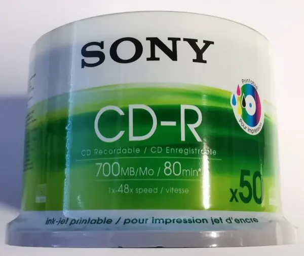 SONY CD-R Spindle of 50 - Printable - Image 2